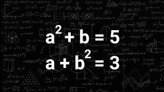 Solve nonlinear equations a^2 + b = 5 and a + b^2 = 3