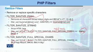 PHP Filters | Web Engineering | CS511_Topic130