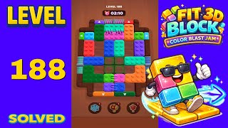 Fit Block 3D – Level 188 | Walkthrough Fast & Clean Solution
