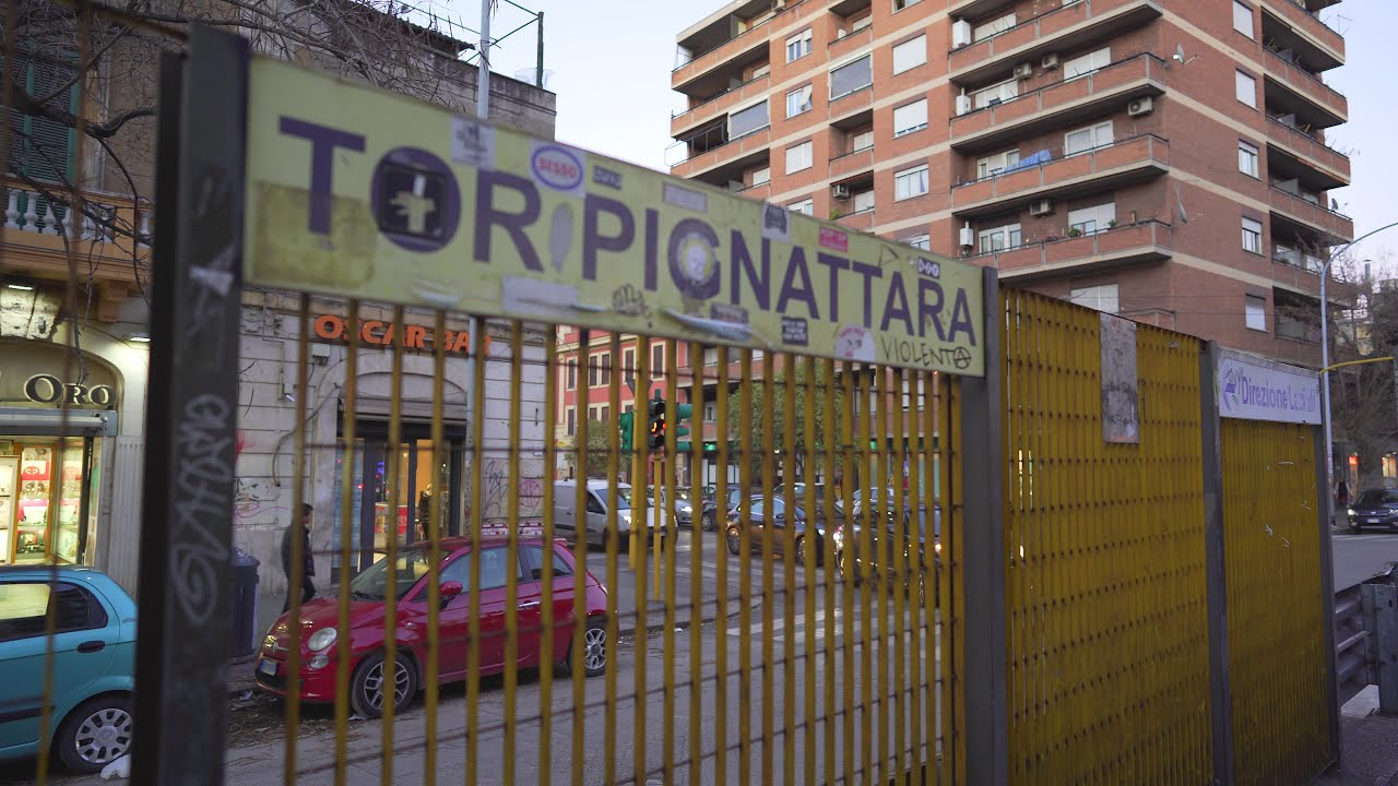 Italy, Rome, short walk from Caffetteria Rinfreschi to Tor Pignattara tram stop