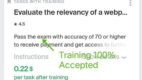 Evaluate the relevancy of a webpage to a user query 0.22 Training 100% Accepted Toloka Easy Task