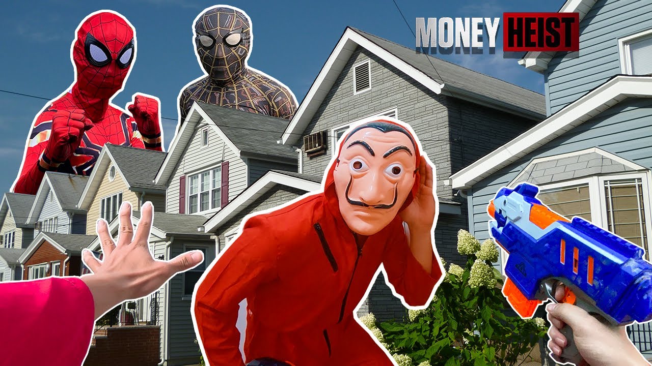 MONEY HEIST vs TEAM SPIDER-MAN | The Battle Of Hero (Epic Parkour POV Chase)