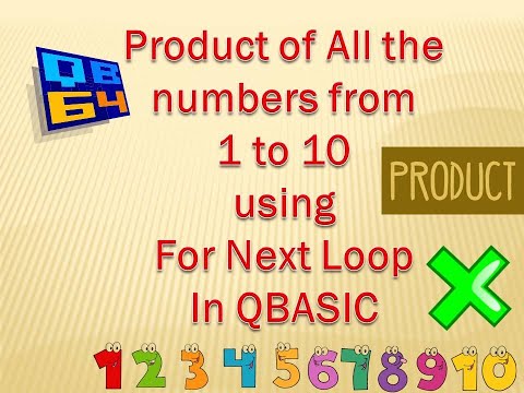 Program to find the Product of All the numbers from 1 to 10 in QBASIC