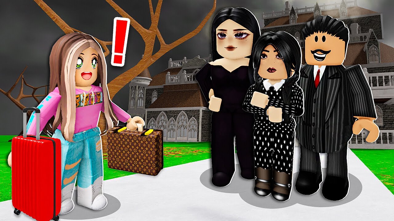 Adopted By WEDNESDAY Family! (Roblox)