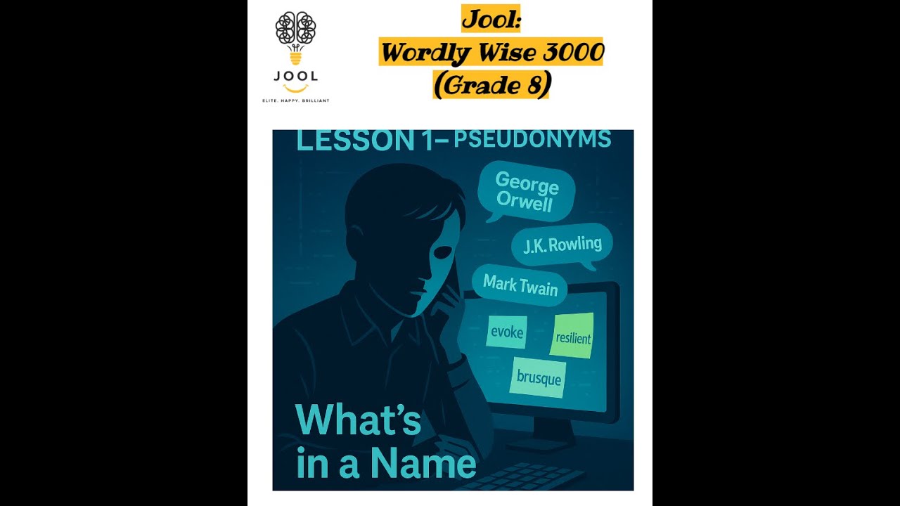 Wordly Wise 8 Lesson 1 | Vocabulary & Examples