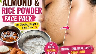 Stop Buying Expensive Masks: Try This Rice and Almond Milk Hack || DIYFacepack #ricepowder