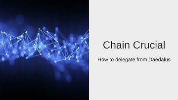 How to delegate from the Daedalus desktop wallet