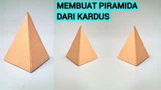 TUTORIAL 1 MENIT !! Membuat piramida dari kardus / limas dari kardus