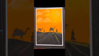 Master Oil Pastel Blending with this Desert Sunset Tutorial 🌄 #oilpastel #art