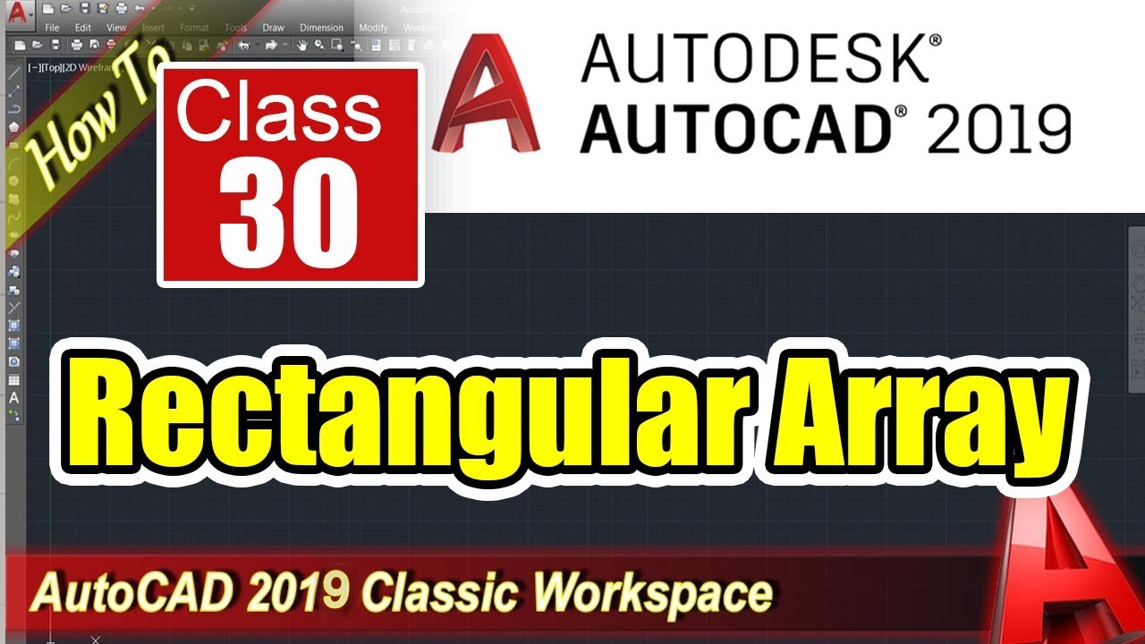 Rectangular Array | AutoCad 2019 Full Course in Urdu/Hindi Part 30 ...