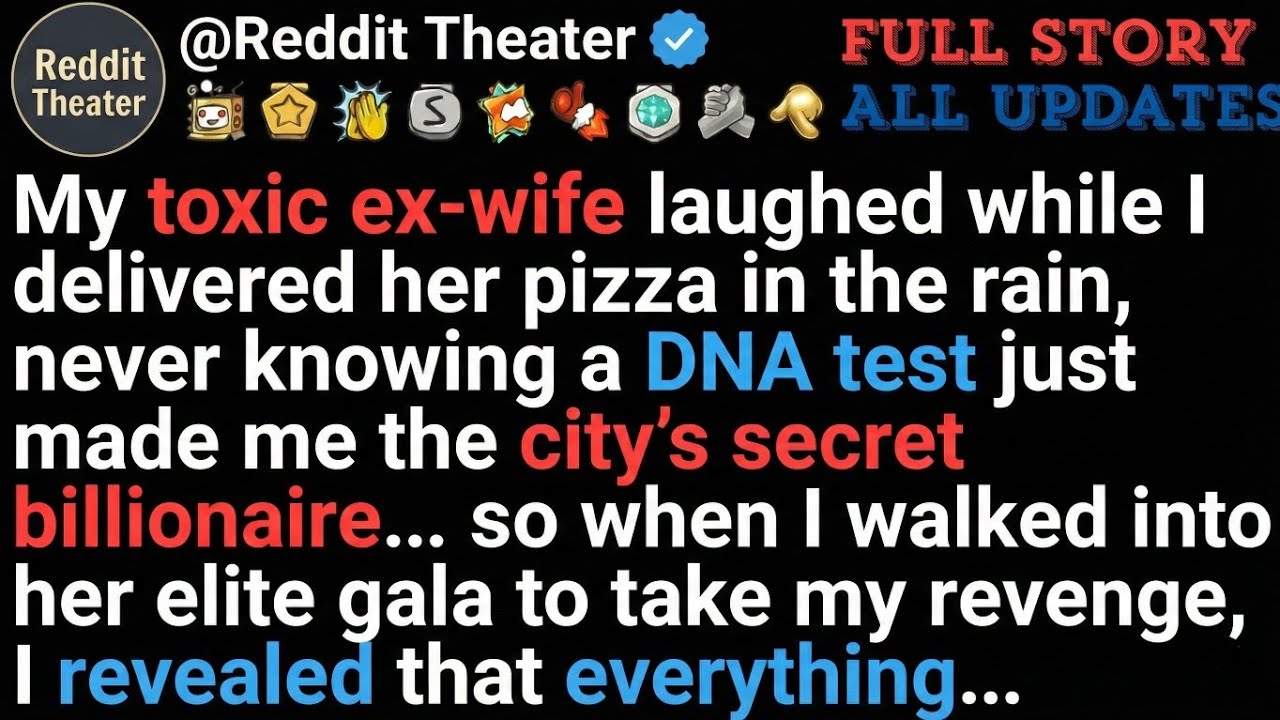 My toxic ex-wife laughed while I delivered her pizza in the rain, never knowing a DNA test just...