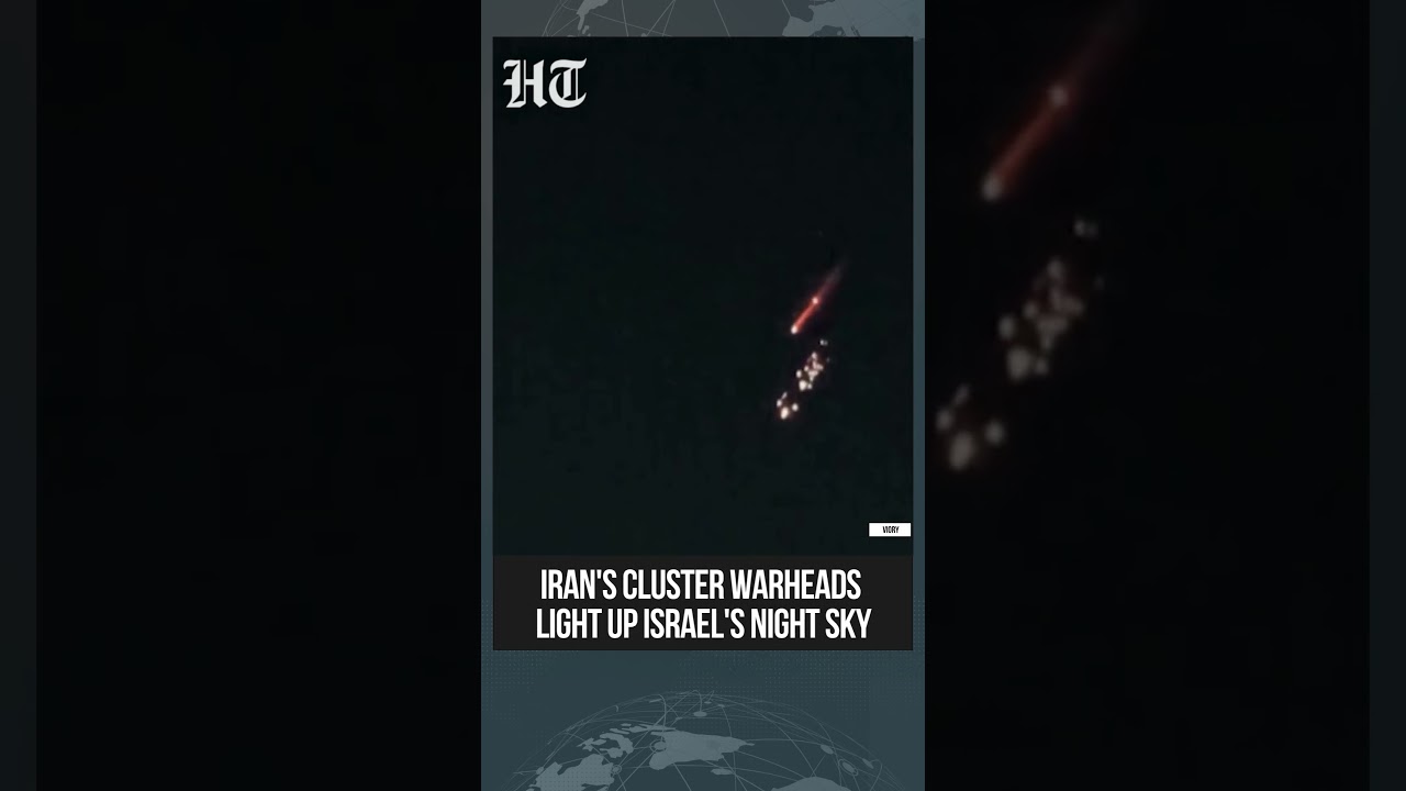 Iran’s Cluster Missile Strike Lights Up Israel Sky Amidst Deadly Attacks | #shorts