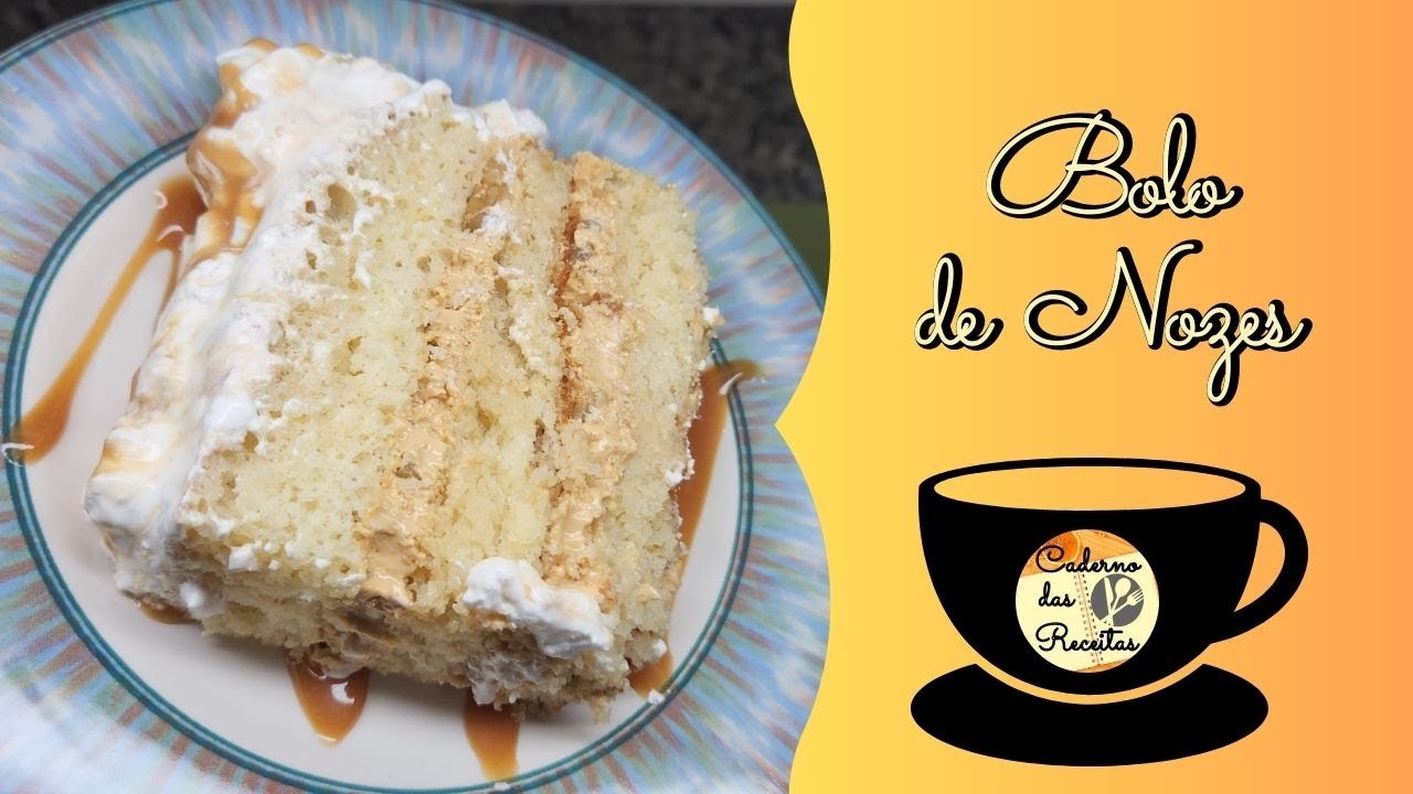 Bolo de Nozes, sobremesa geladinha🥰