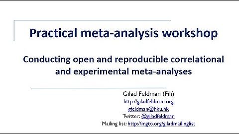Practical open-science meta-analysis workshop: Conducting open and reproducible meta-analyses