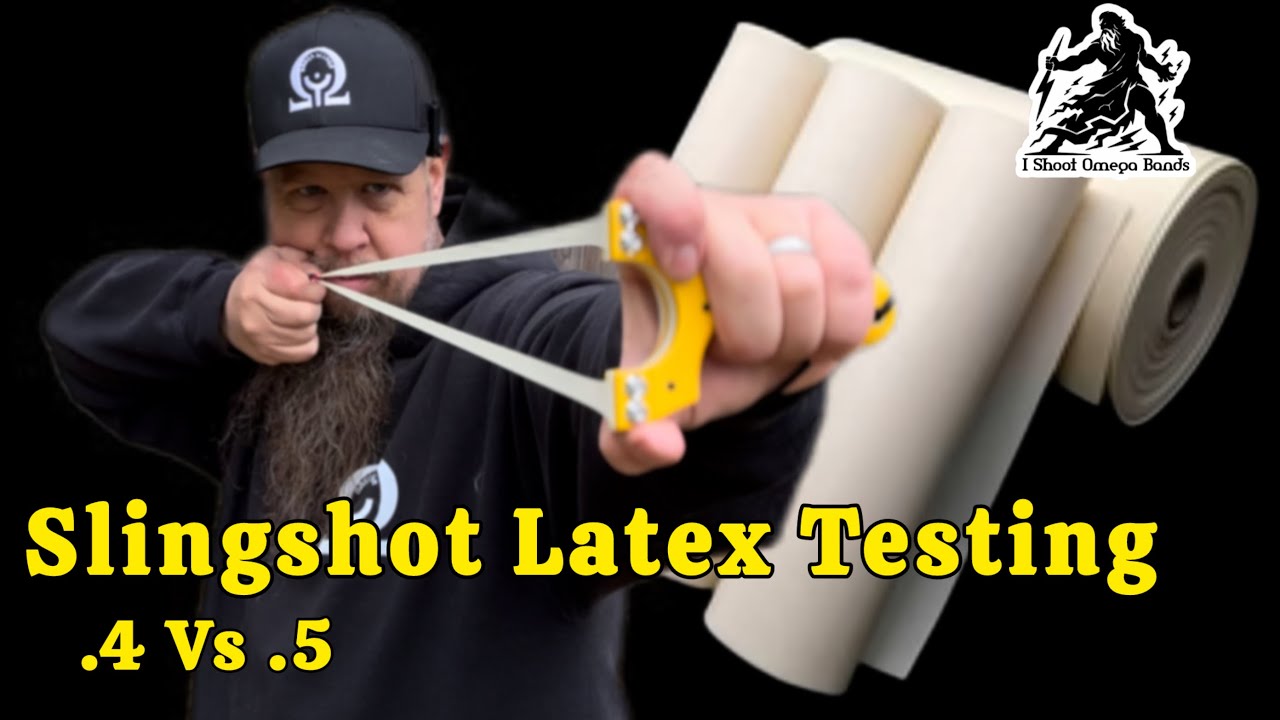Testing Omega Slings Slingshot Latex .4 vs .5 Electric White