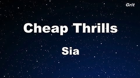 Cheap Thrills - Sia Karaoke 【With Guide Melody】 Instrumental