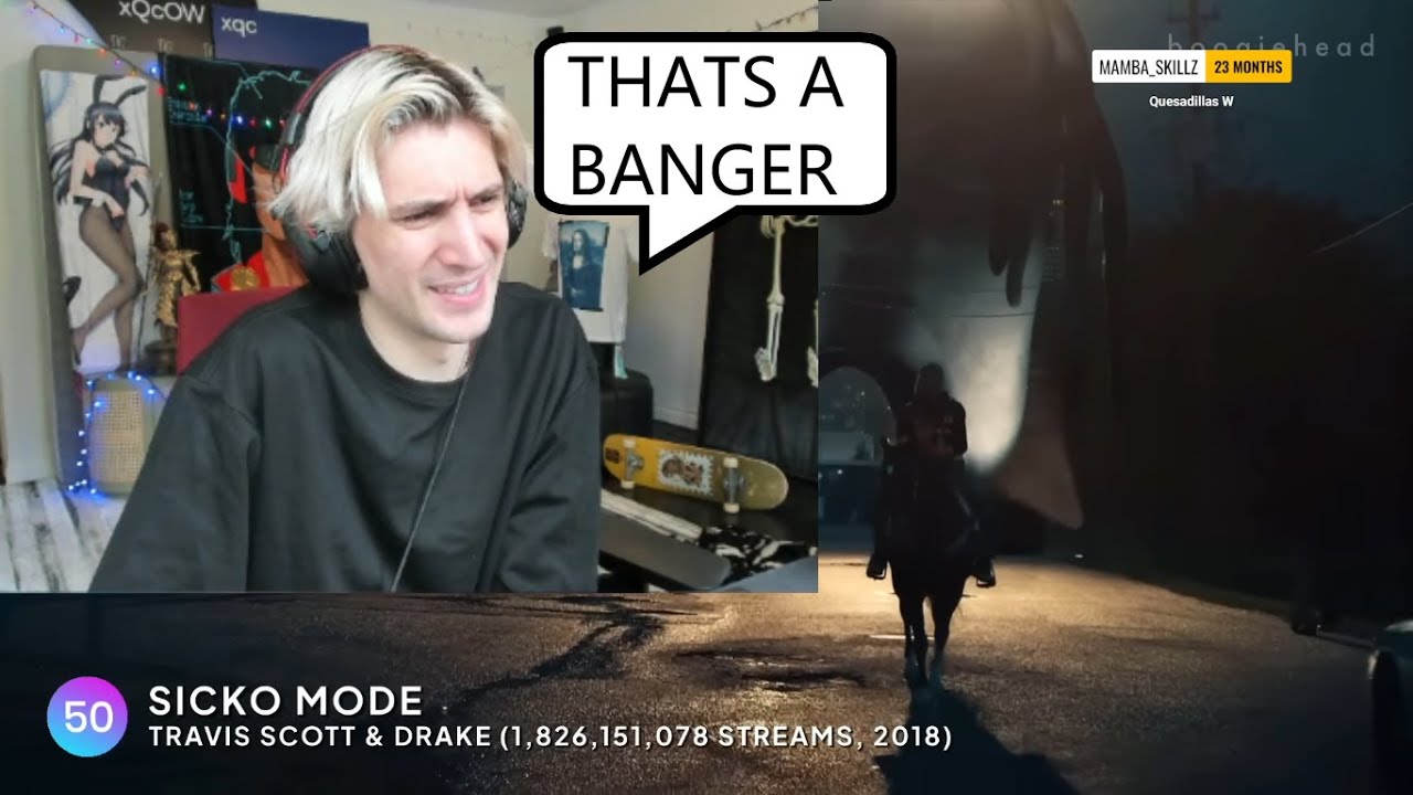 xQc Reacts to the top 100 most streamed songs on spotify - YouTube