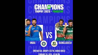 India Vs Bangladesh Champions Trophy 🗿|