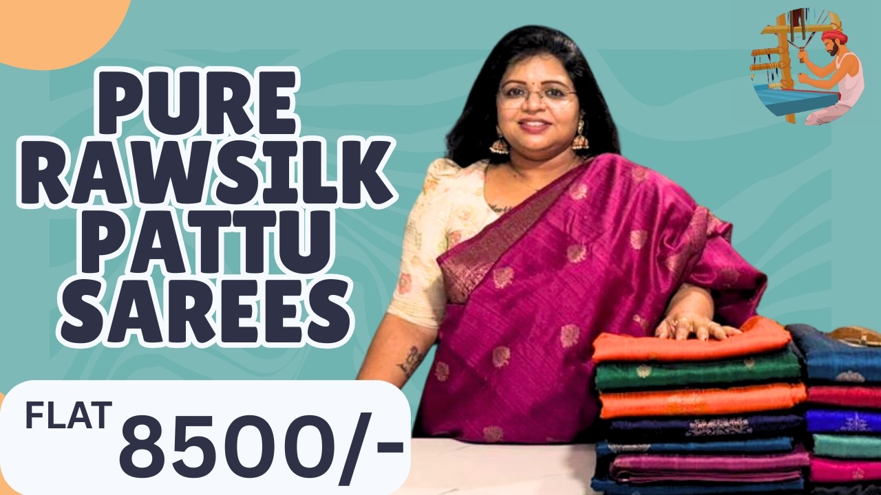 Flat 8500. ప్యూర్ హ్యాండ్‌లూమ్ బనారసీ రా సిల్క్. Silk Mark.Pure Raw Silk Sarees for Special Occasion