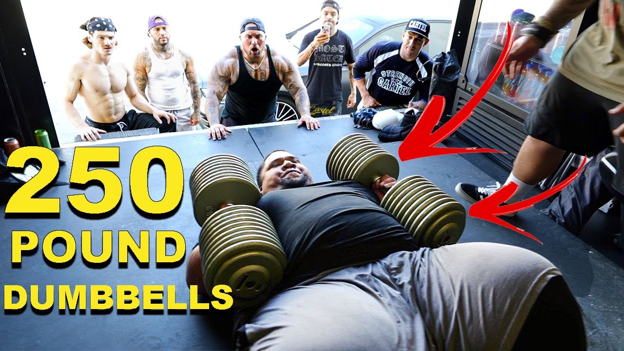 HEAVIEST DUMBBELL PRESS IN THE WORLD AT STRENGTH CARTEL GYM YouTube heaviest-dumbbell-press-in-the-world-at-strength-cartel-gym-youtube