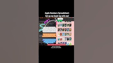 Apple Numbers Spreadsheets: Reading Log Setup Step 1 Adding Book Covers by Genre