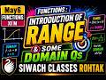 May6 Functions : Domain Qs practice. & Introduction of Range.