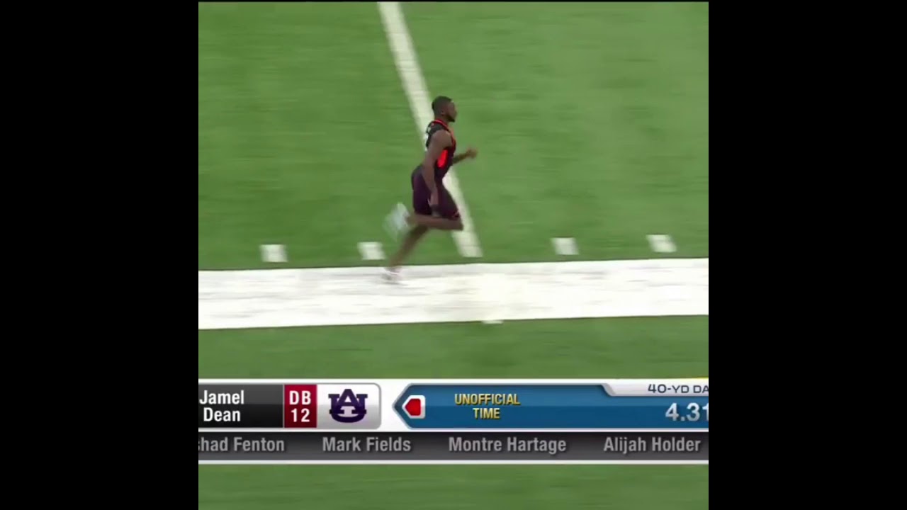 FASTEST CORNERBACK At Combine! Jamel Dean Runs 4.3 40 Yard Dash YouTube