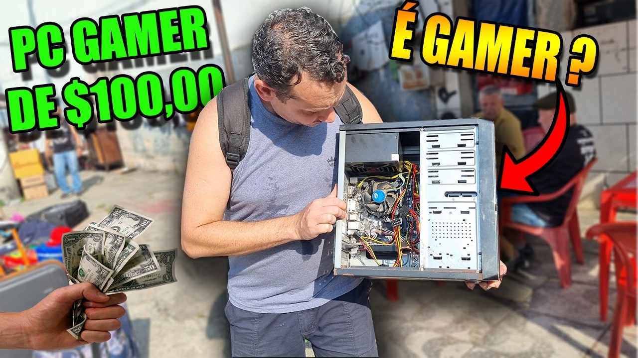 PC GAMER DE 100 REAIS NA FEIRA DOLO , FEIRANTE FALOU QUE ESTA TUDO CARO POR CAUSA DA IA KKKKK