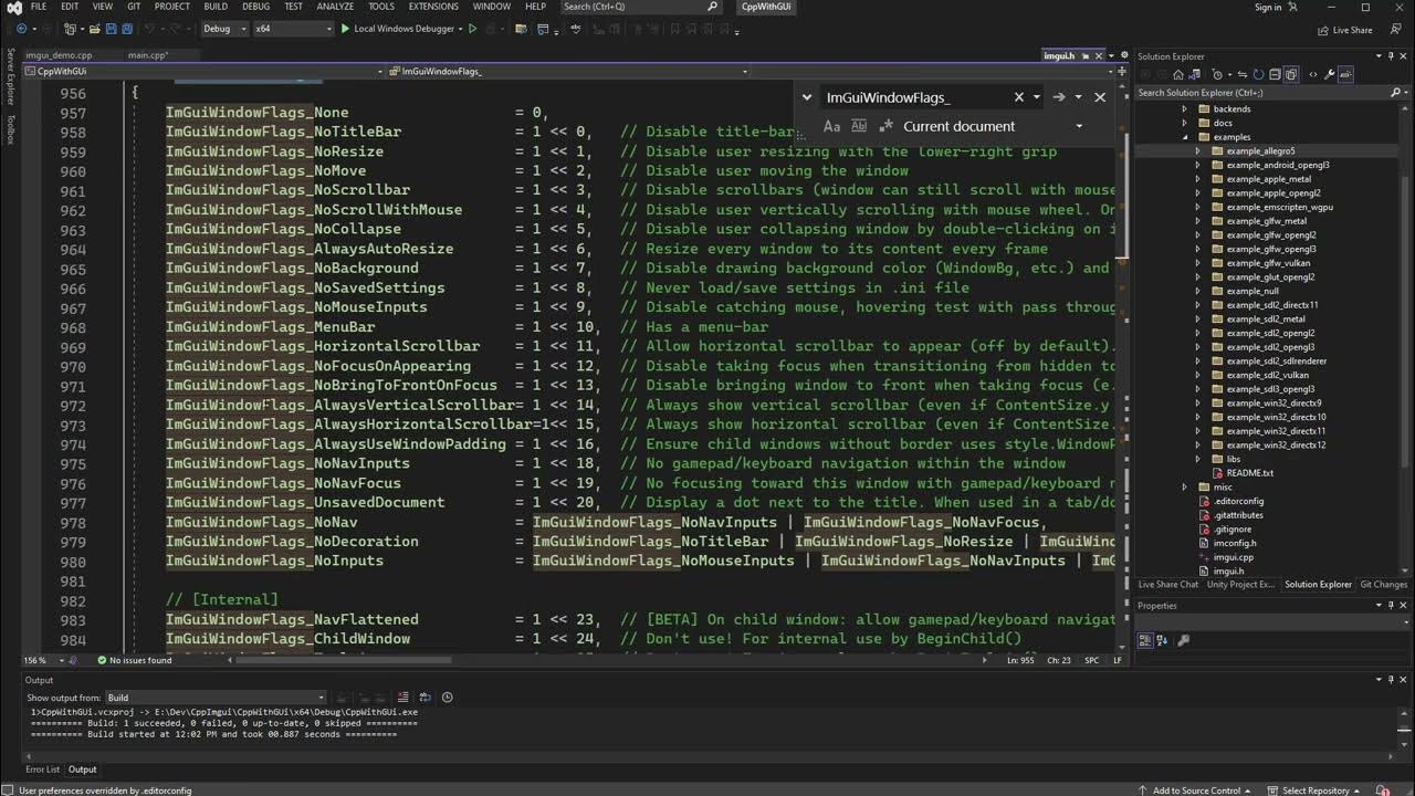Using ImGui With C++ 02 Quick Start - YouTube