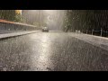 Sleeping During Realistic Heavy Rain on Deep Alley at Night - Relaxing Sounds for Natural Sleep