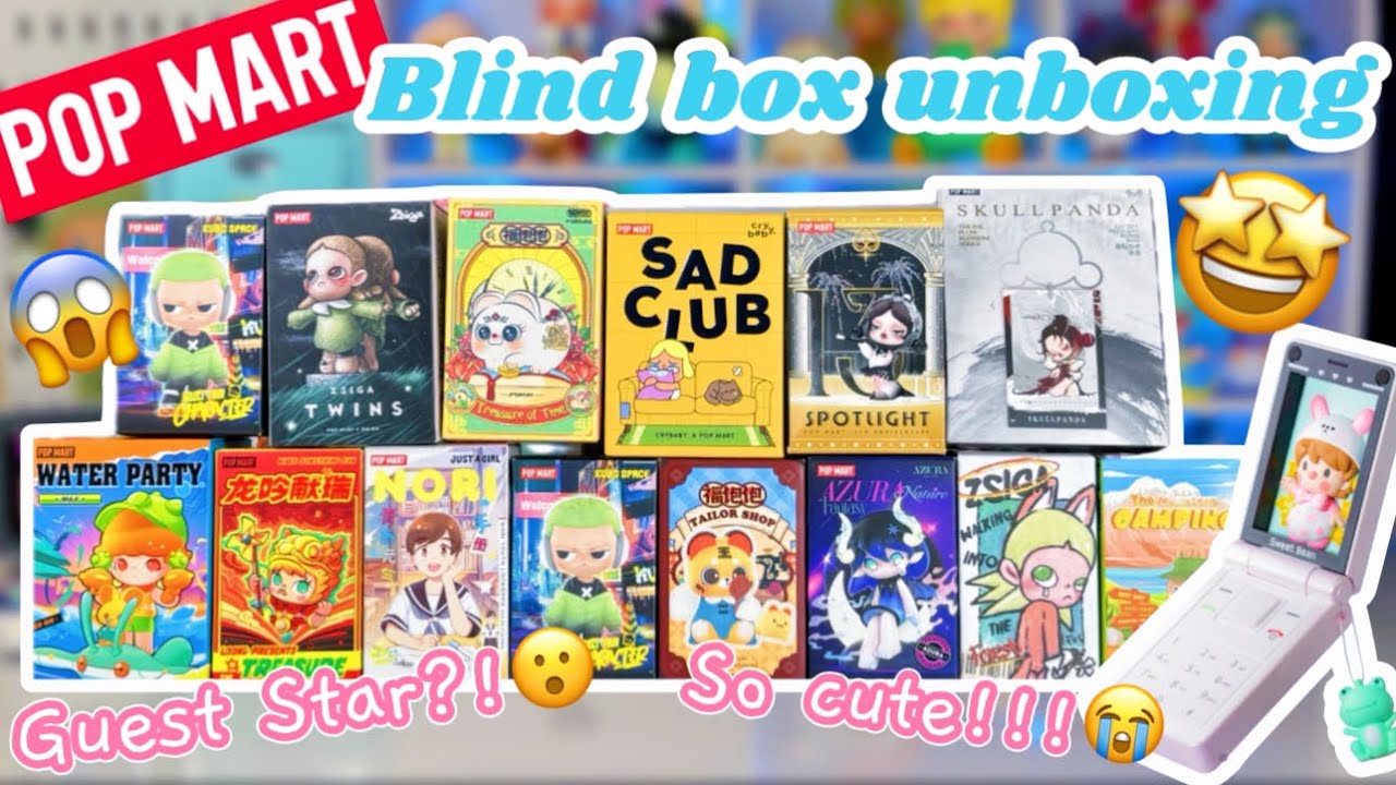 БОЛЬШЕ СЛУЧАЙНЫХ КОРОБОК POPMART *♡* НОВЫЕ KUBO, ZSIGA, CRY BABY И МНОГОЕ ДРУГОЕ!!