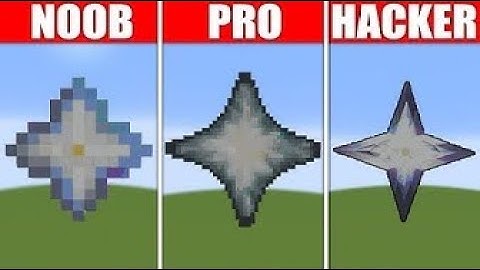 Pixel Art NOOB vs PRO vs HACKER Nether Star in Minecraft
