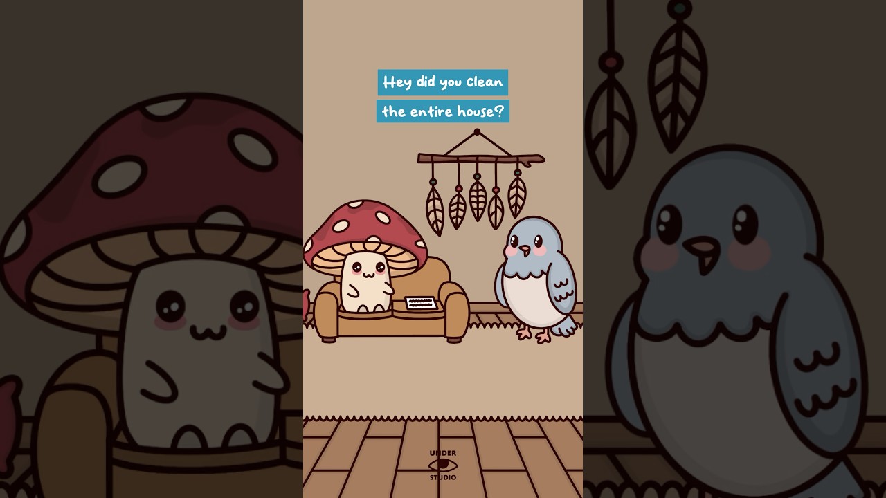 The Productive Procrastination 😏 Mushie & Birdie | Animation Meme | Original Audio: @connordewolfe