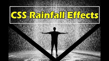 Pure CSS Rain fall Effect | HTML and CSS
