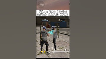 When Two Noobs Trying Double AWM in Training Ground First Time|AWM Challenge Funny Video Free Fire