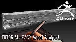 TUTORIAL: Sculpting Wood in ZBRUSH - 3 EASY STEPS! | Polygon Academy