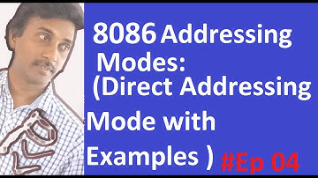 8086 Addressing Modes ( Direct Addressing Mode Clearly explained with Examples) Part 04