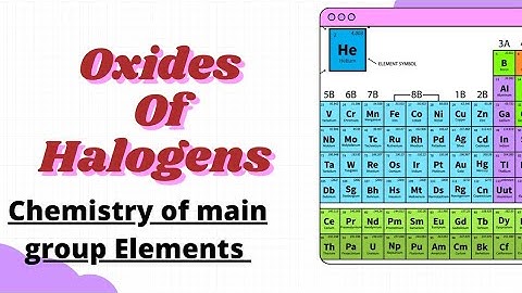 Oxide of Halogens #Chemistry of P- Block Elements #Group 17 Elements #CSIR NET #Gate
