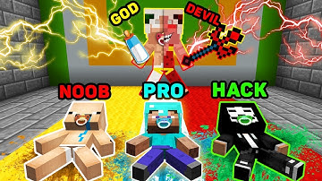 Minecraft NOOB vs PRO vs HACKER vs GOD : BABY GOD REJOINED WITH DEVIL! in Minecraft Animation