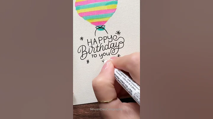 Happy Birthday Card DIY #short #nhuandaocalligraphy #diy #handlettering #lettering #greetingcard
