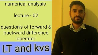 numerical analysis lecture- 02 ||questions of Inverse shift, forward & backward difference operator