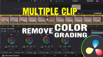 DaVinci Resolve: How to remove color grading from multiple clips