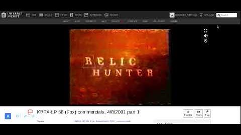 Relic Hunter Closed Captioning Message (2001)