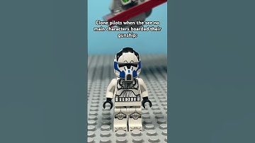When you see no main characters boarded your gunship #clonewars #lego #stopmotion #clonetroopers