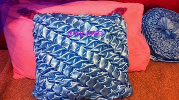 Easy designer cushion/DIY/Canadian smocked leaves pattern