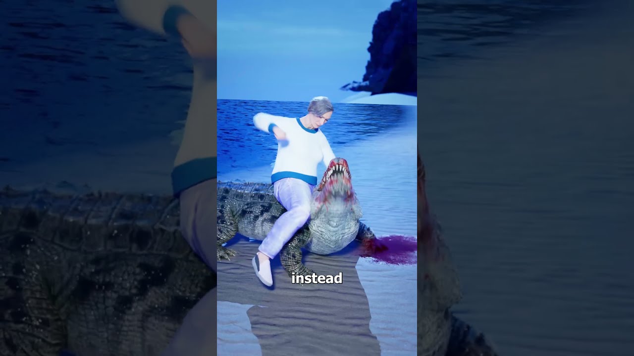 Dragged From His Tent By A Crocodile 