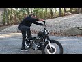 XS650 Chopper Bobber - basement built chopper - Jockey shift test drive