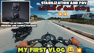 Dji action 2 unboxing and sample videos| ns200| motovlog on dji action 2| #dji #djiaction2 #motovlog