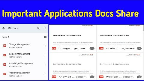 Servicenow ITIL documents share || #servicenow #skfacts