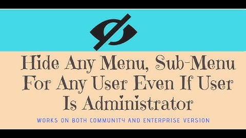 Odoo Hide / Invisible Any Menu From Any User